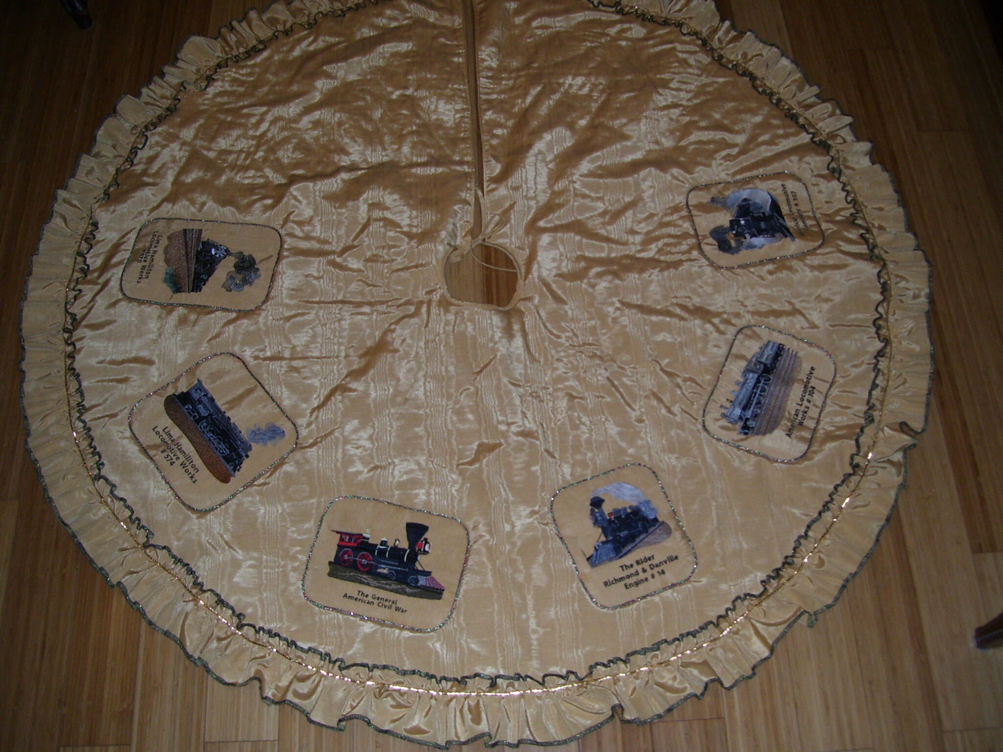 Train Christmas Tree Skirt BFC Creations BLOG